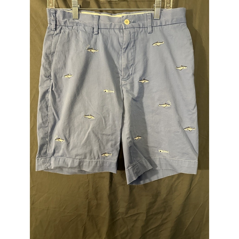Polo Golf Ralph Lauren Classic Fit Sky Blue Chino Sharks All over Size 30 Men's